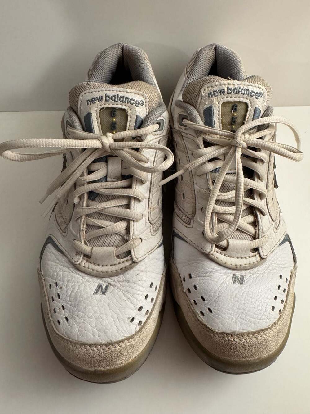 New Balance 653 White Leather Sneakers womens 8.5